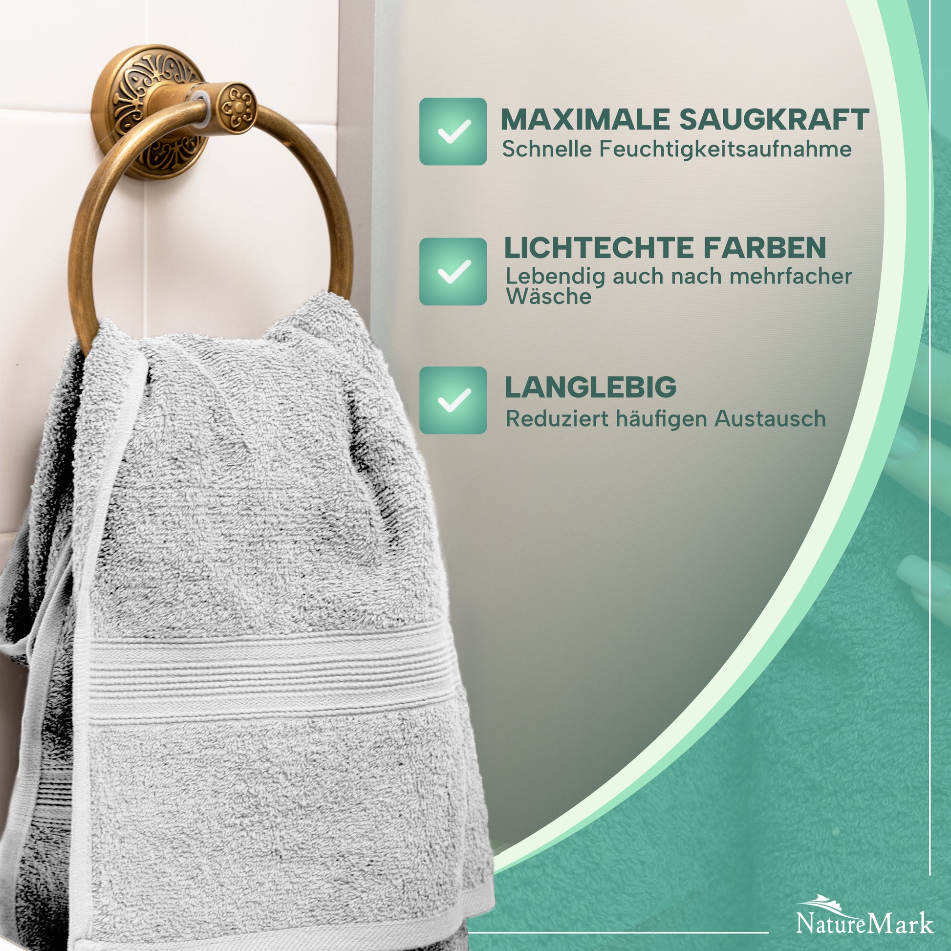 Frottier Handtücher 8er Pack 50x100cm, 100% Baumwolle