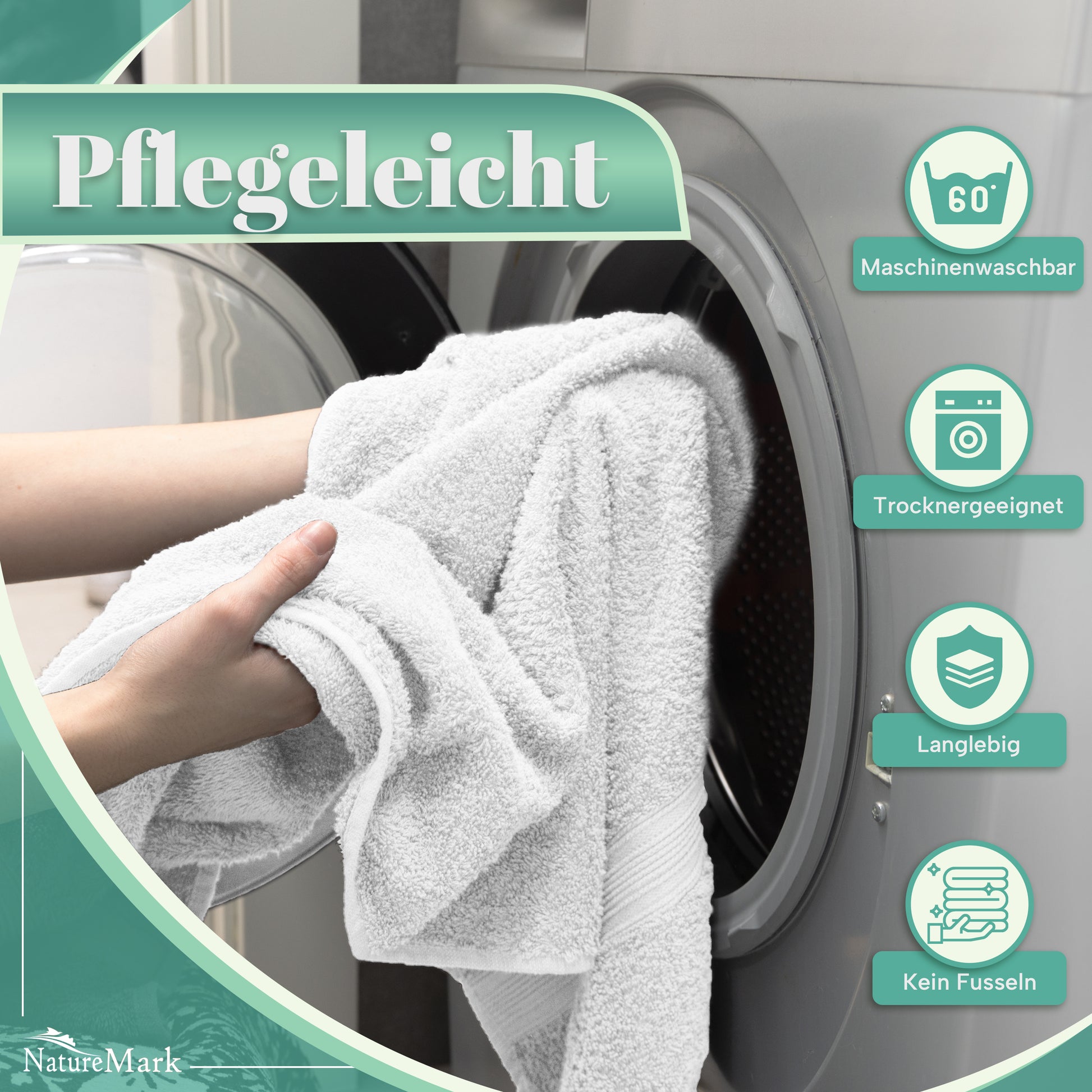 Frottier Handtücher 8er Pack 50x100cm, 100% Baumwolle