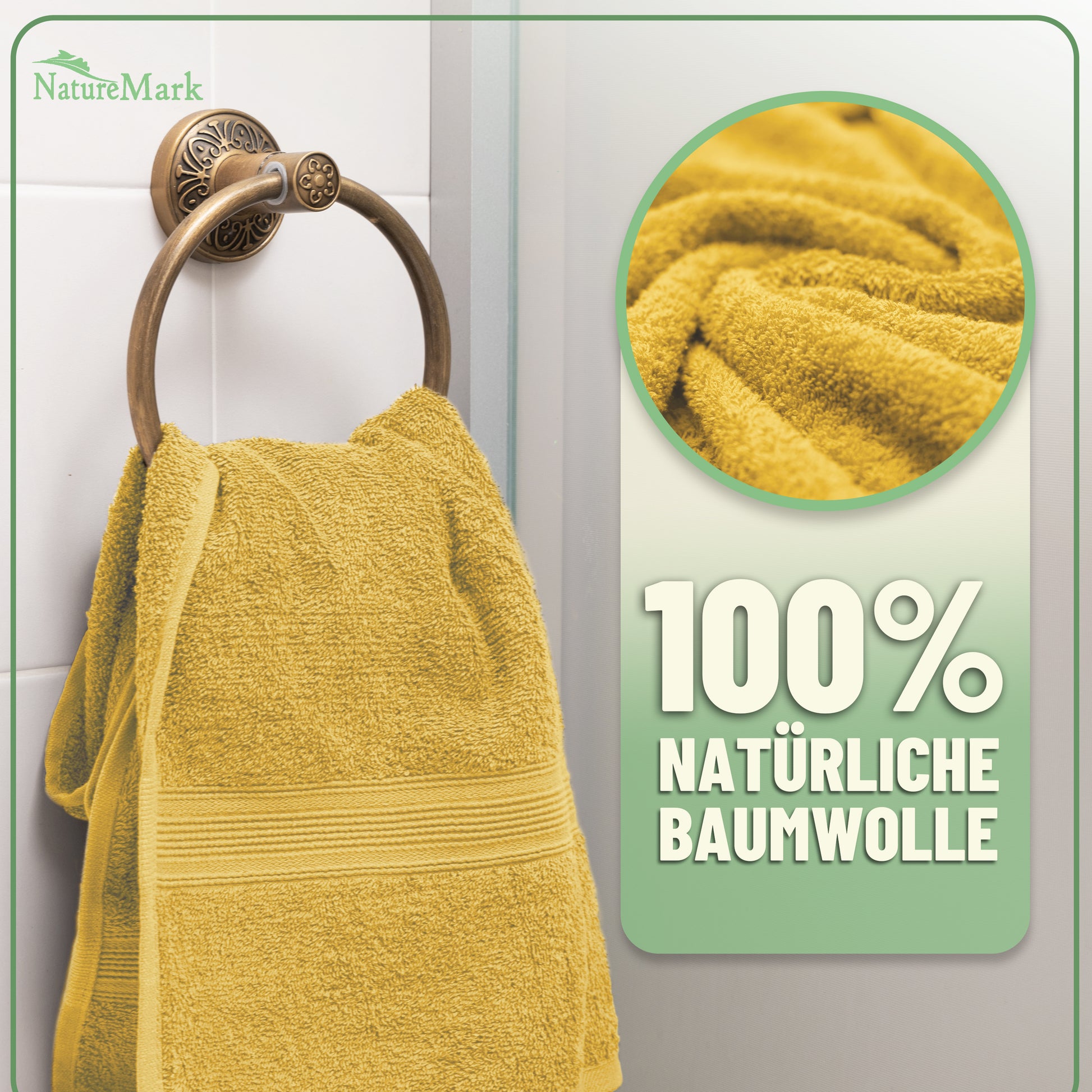 Frottier Handtuch-Set, 4X Handtücher, 2X Duschtücher, 2X Gästetücher, 2X Waschhandschuhe