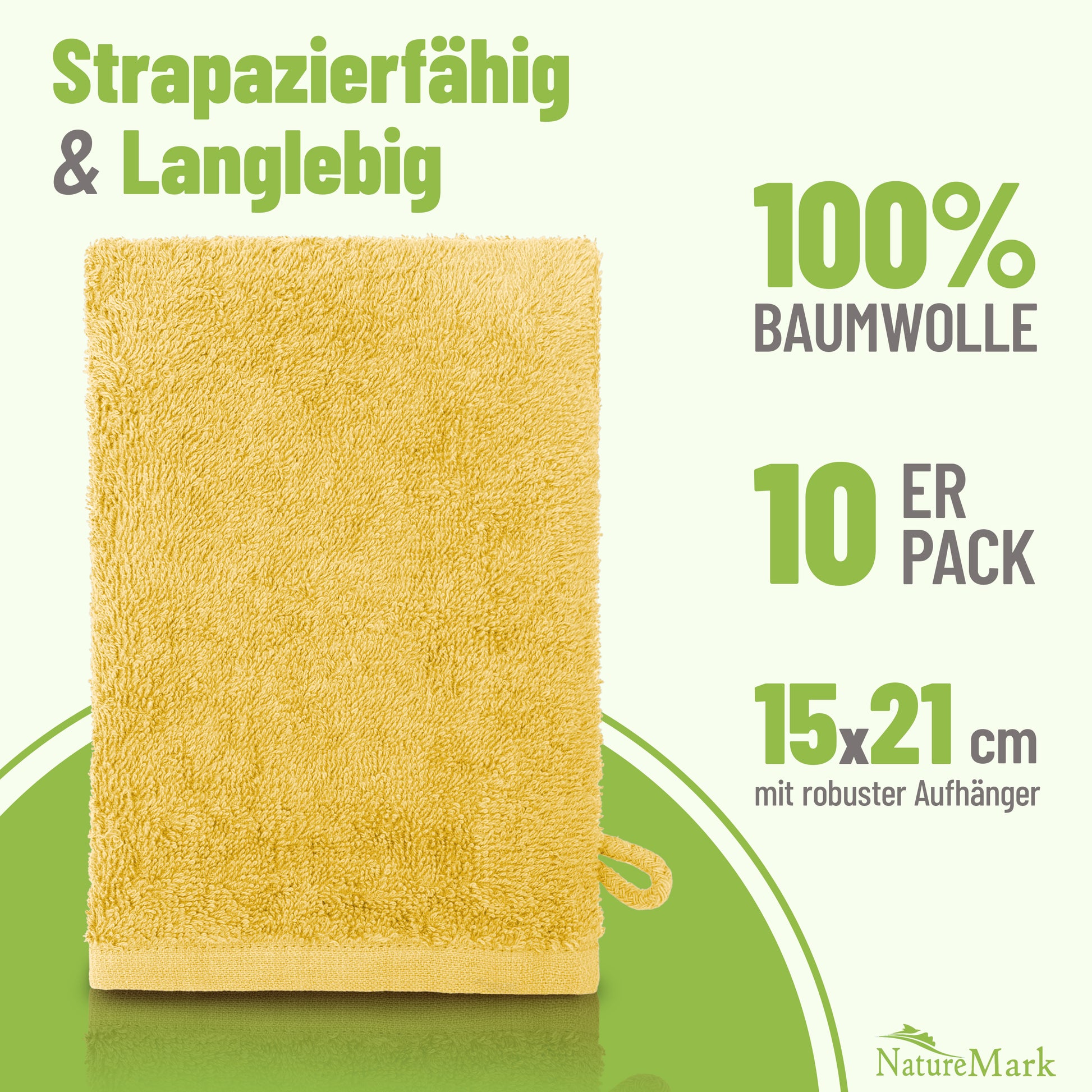 Waschhandschuhe 500 gsm (10er-Set)