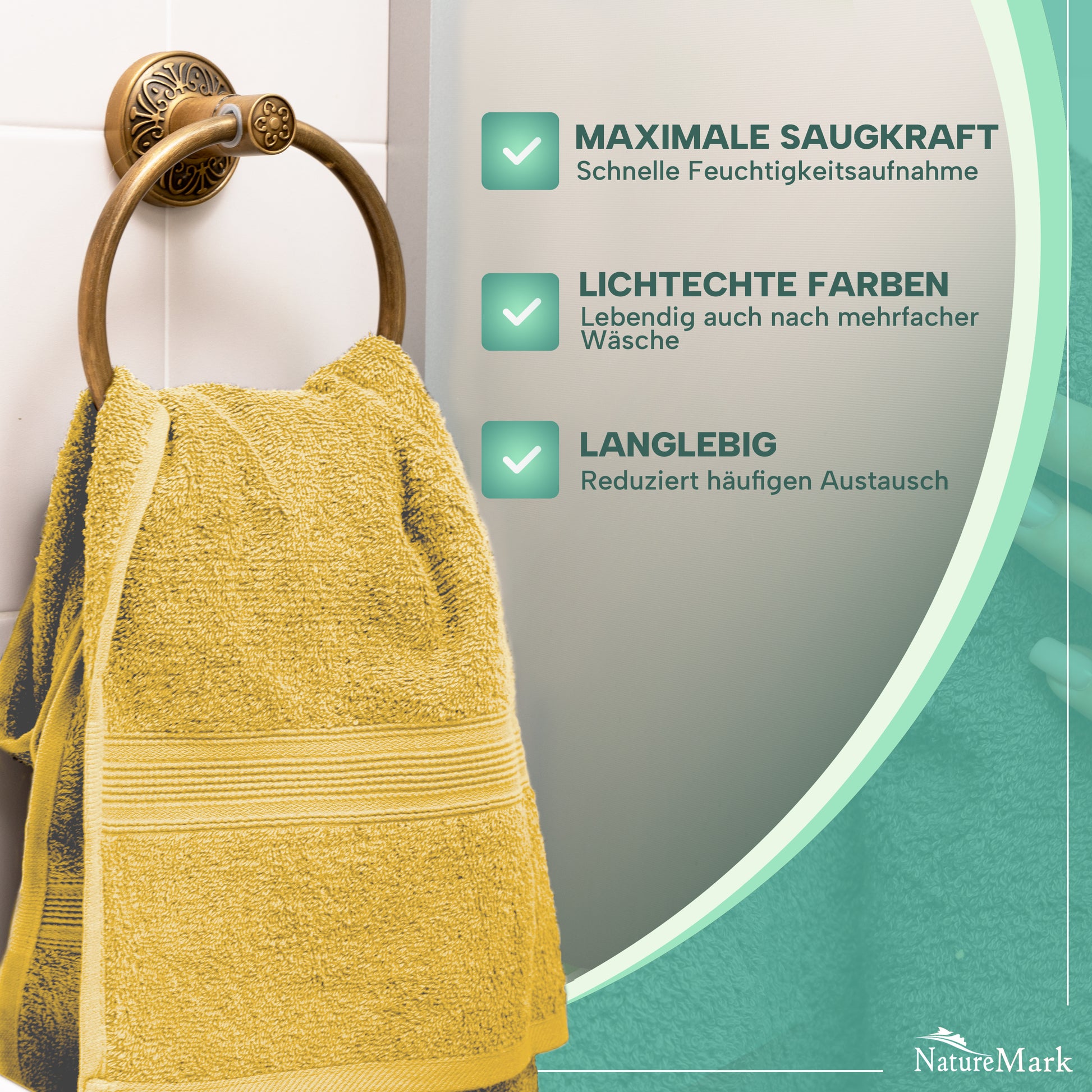 Frottier Handtücher 8er Pack 50x100cm, 100% Baumwolle
