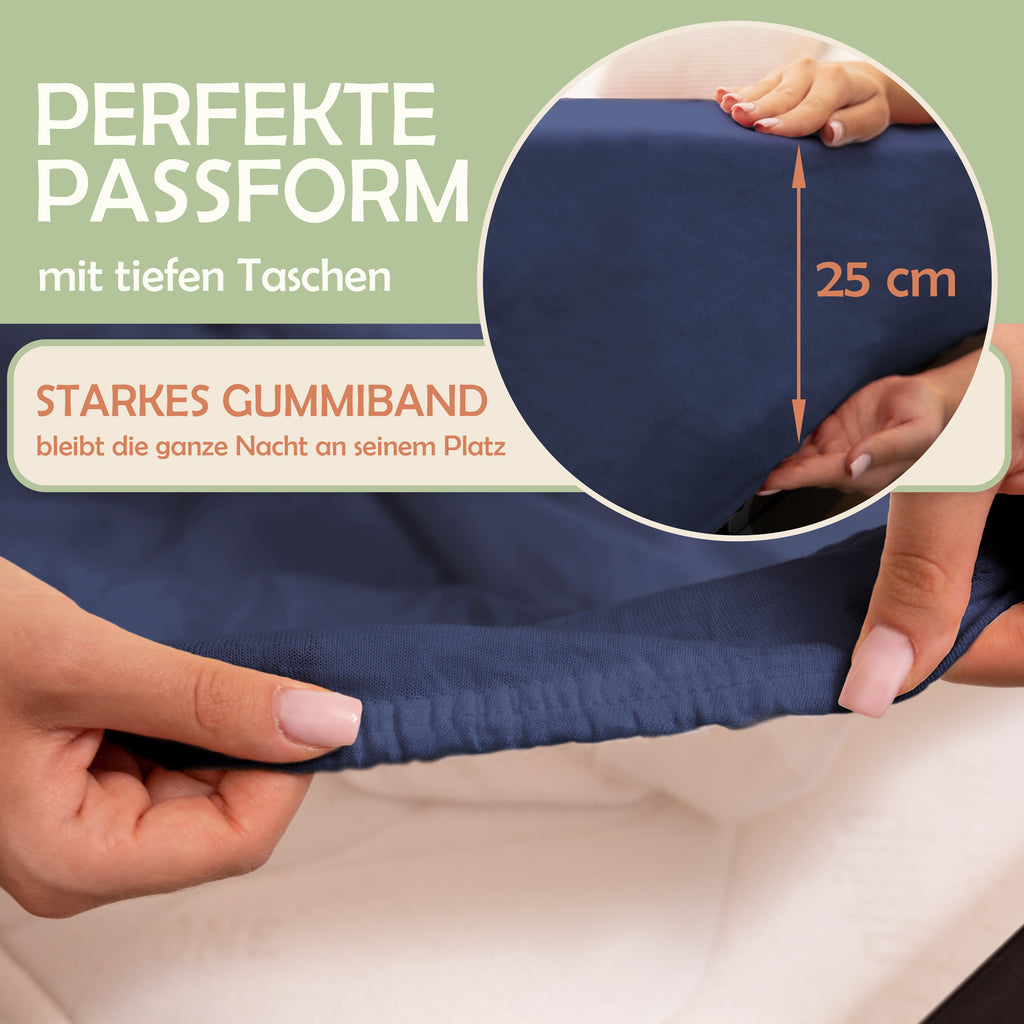 Gebürstete Mikrofaser Spannbettlaken 2er-Pack