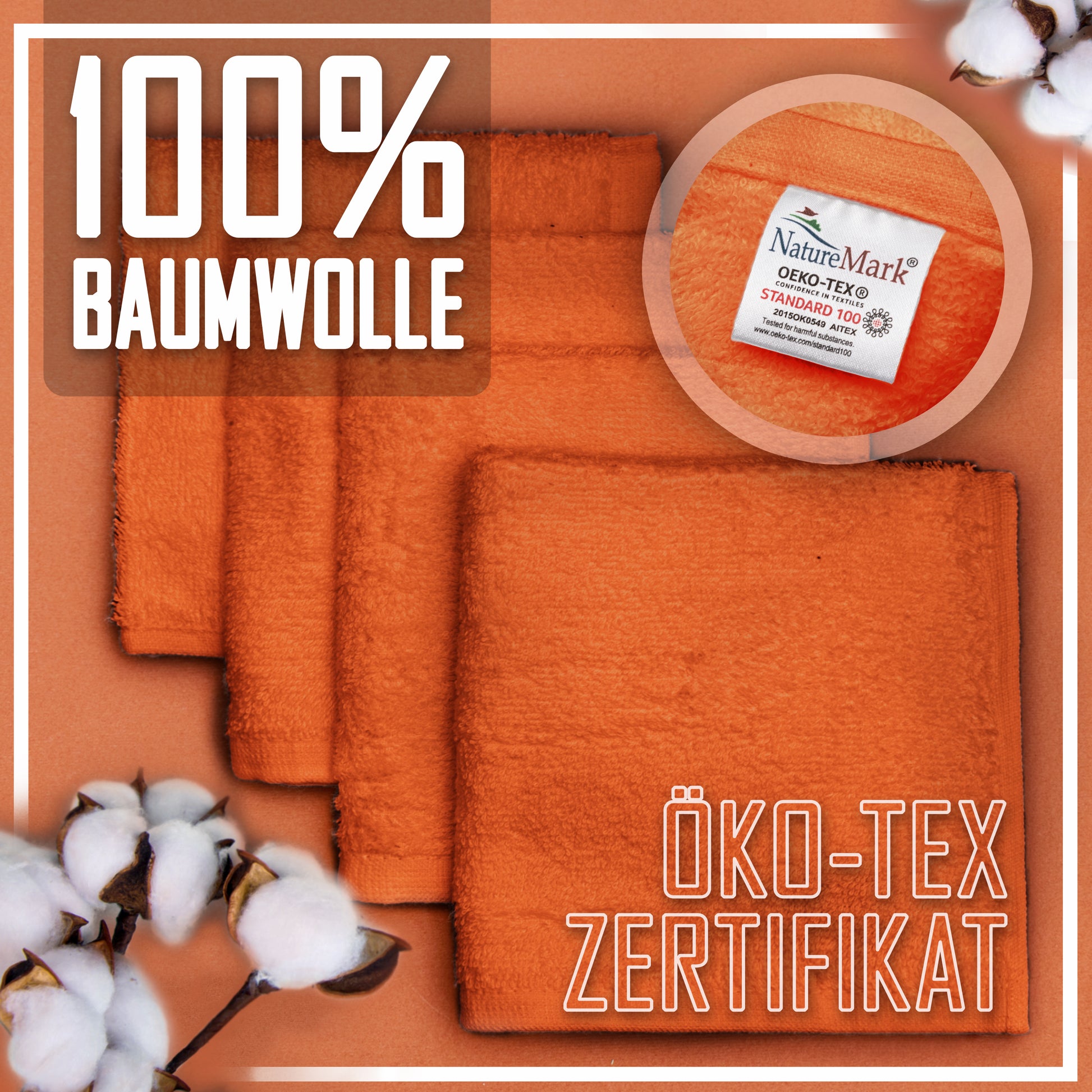 Frottier Seiftücher 10er Pack 30x30cm, 100% Baumwolle