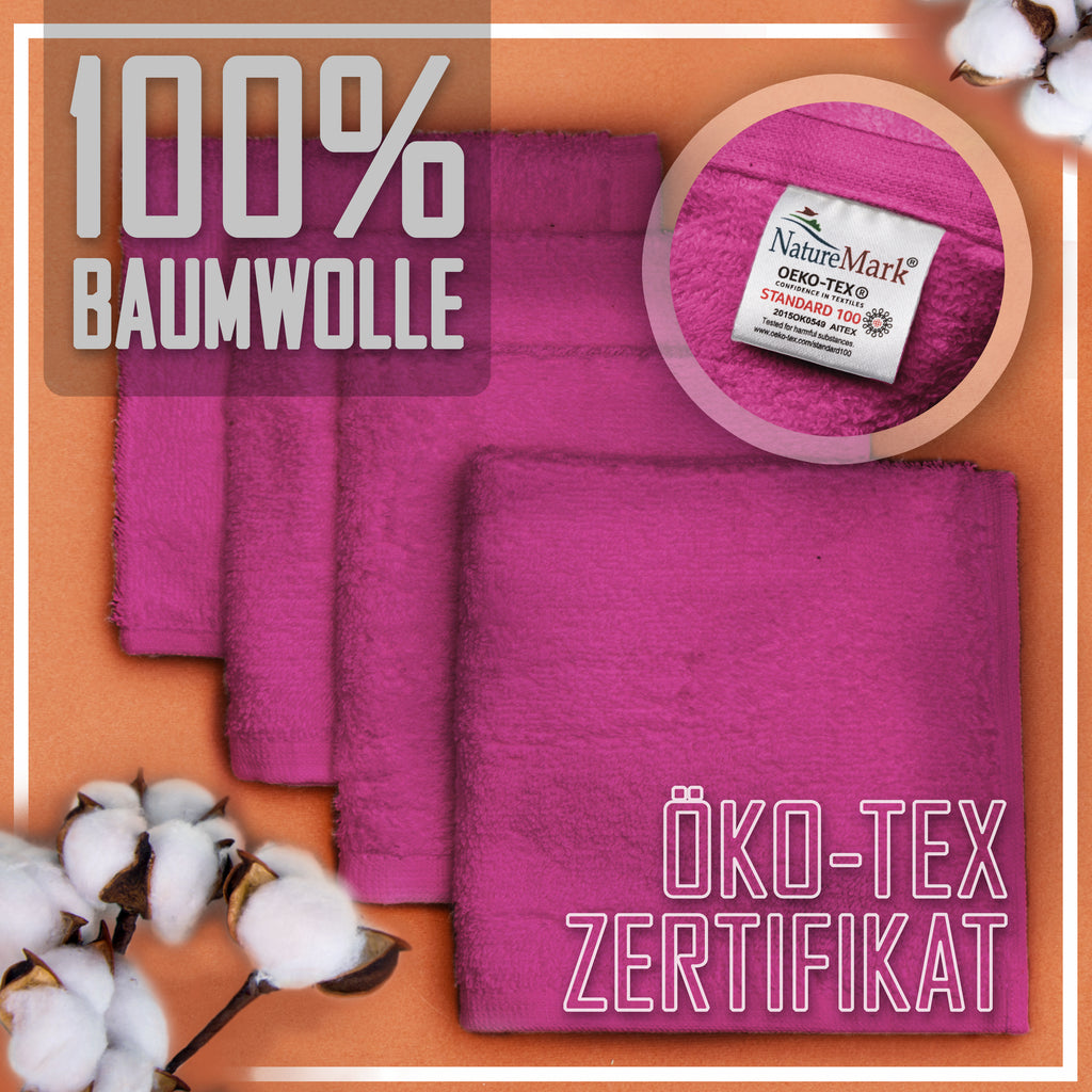 Frottier Seiftücher 10er Pack 30x30cm, 100% Baumwolle