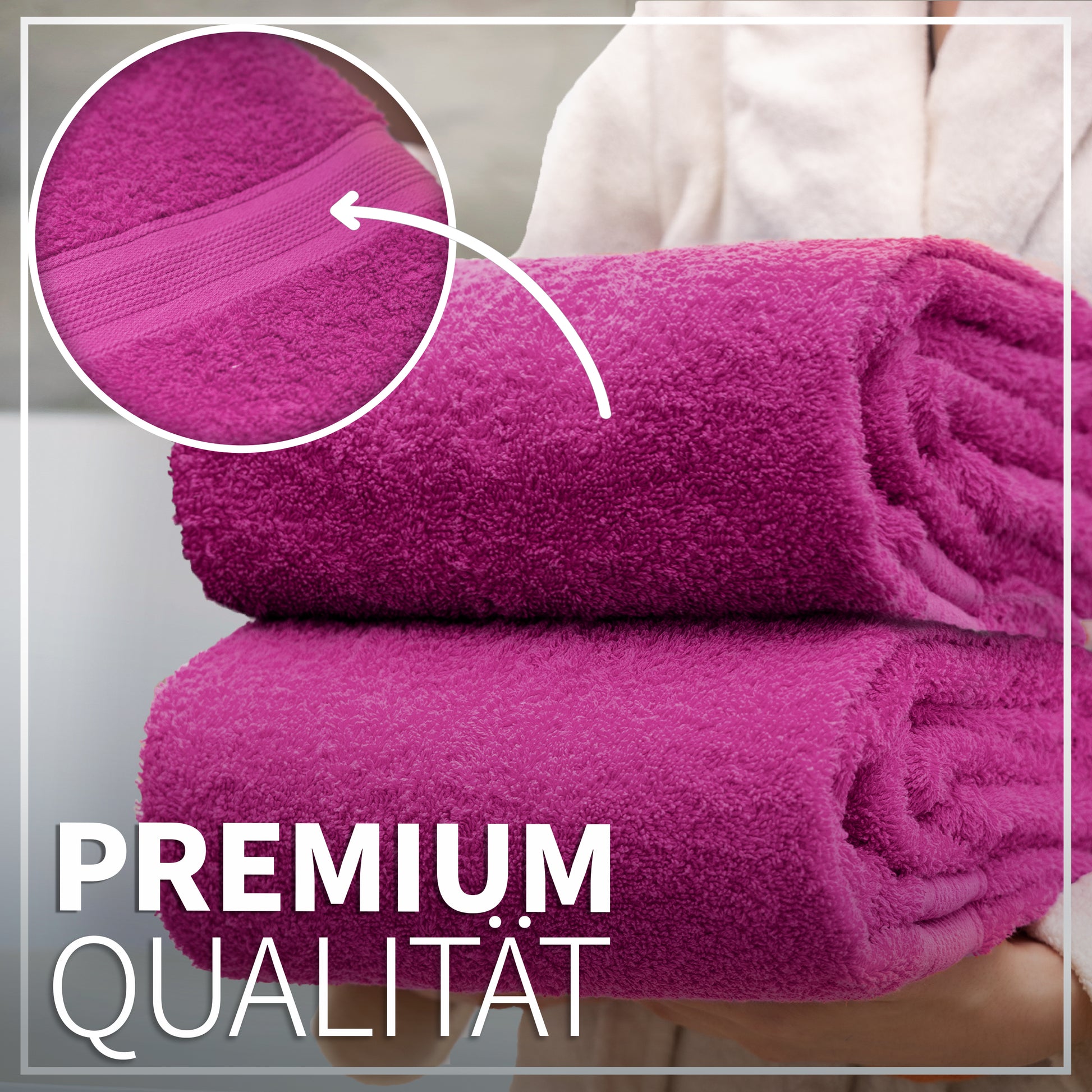 NatureMark 2er Pack DUSCHTÜCHER Premium Qualität 70x140cm DUSCHTUCH Dusch-Handtuch Doppelpack