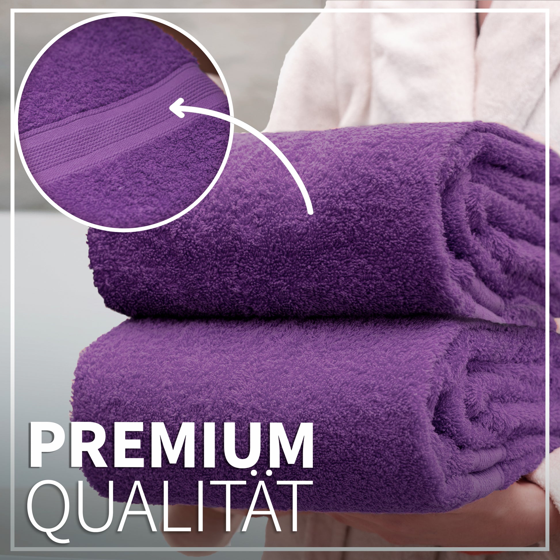 NatureMark 2er Pack DUSCHTÜCHER Premium Qualität 70x140cm DUSCHTUCH Dusch-Handtuch Doppelpack