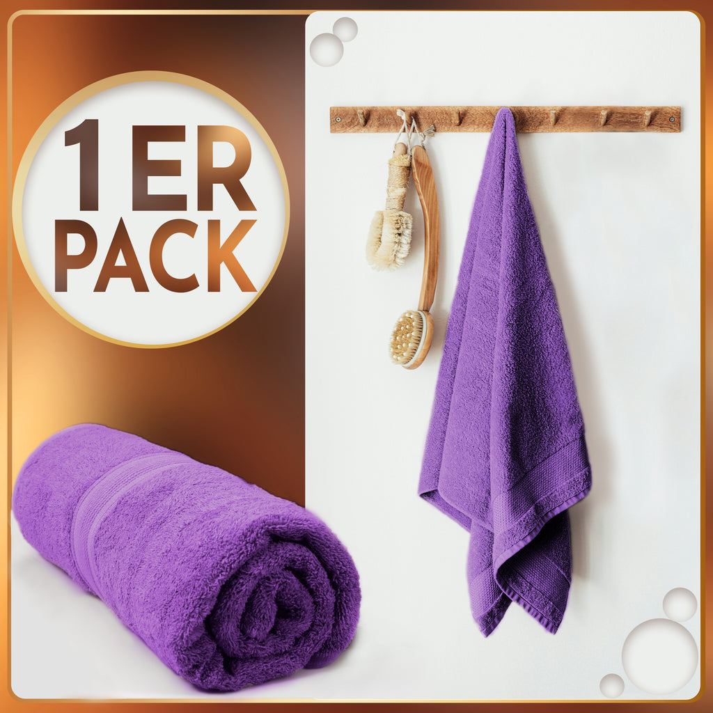 NatureMark 2er Pack SAUNATÜCHER Premium Qualität 80x200cm SAUNATUCH Sauna-Handtuch 100% Baumwolle Farbe: Schwarz