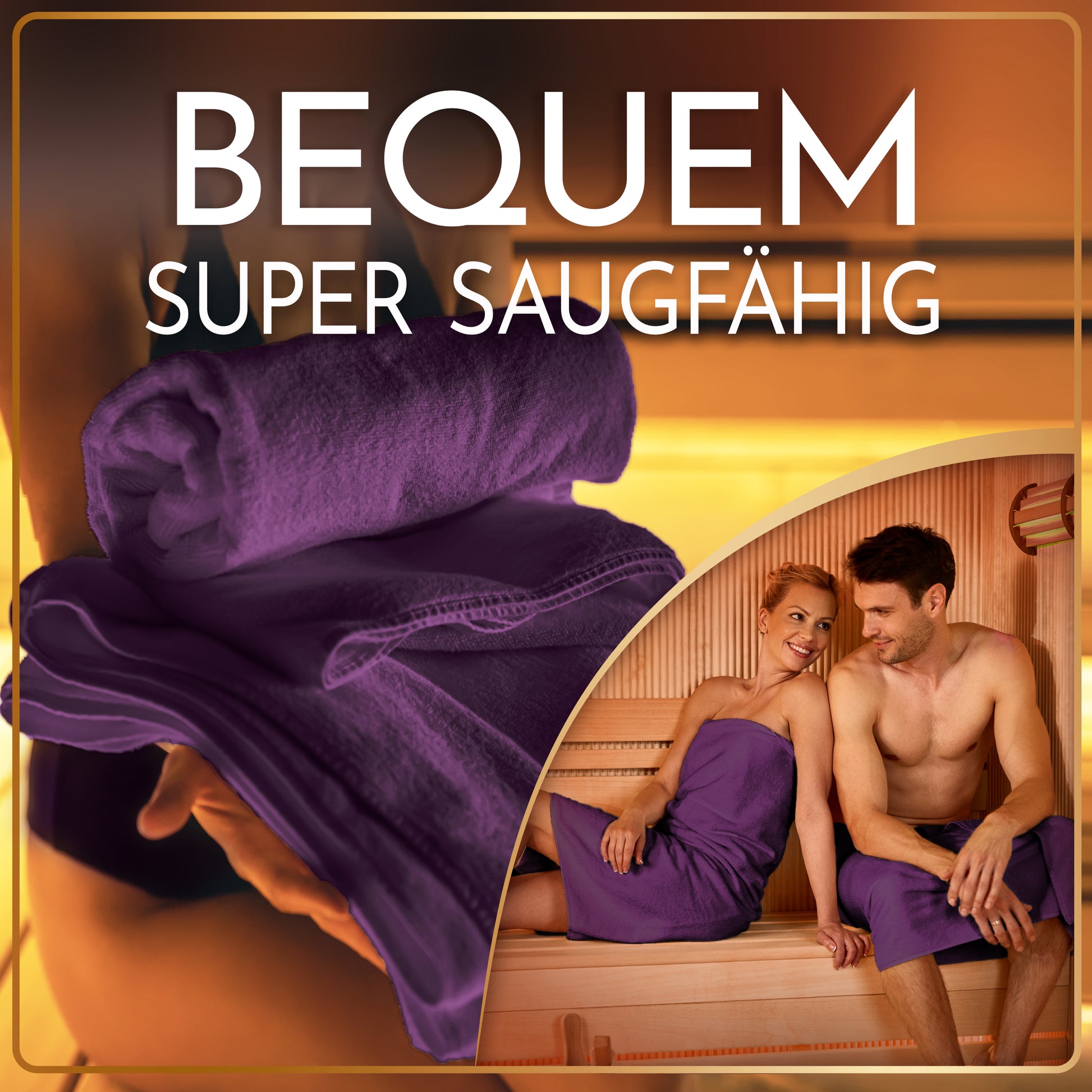 NatureMark 2er Pack SAUNATÜCHER Premium Qualität 80x200cm SAUNATUCH Sauna-Handtuch 100% Baumwolle Farbe: Schwarz