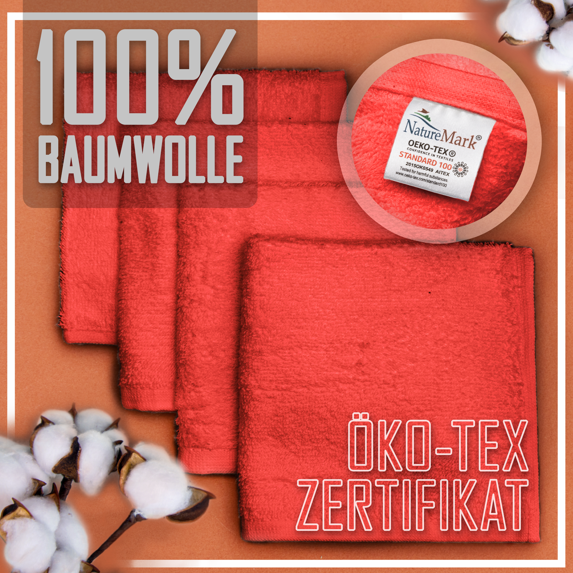 Frottier Seiftücher 10er Pack 30x30cm, 100% Baumwolle