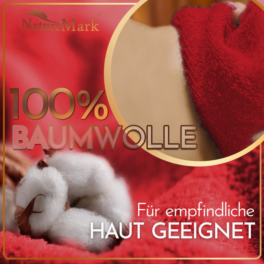 NatureMark 2er Pack SAUNATÜCHER Premium Qualität 80x200cm SAUNATUCH Sauna-Handtuch 100% Baumwolle Farbe: Schwarz