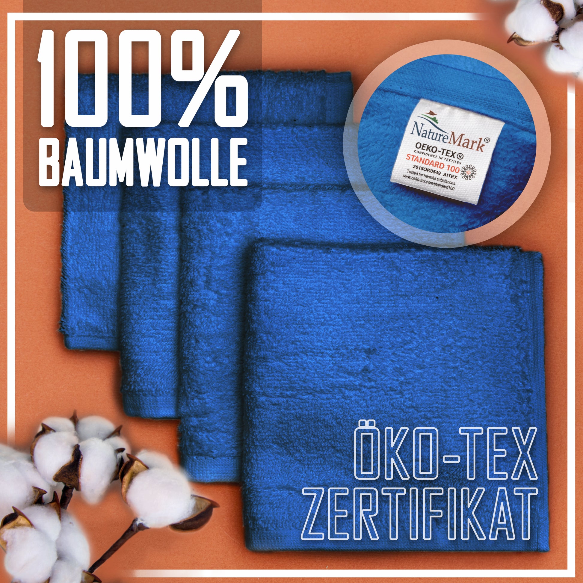 Frottier Seiftücher 10er Pack 30x30cm, 100% Baumwolle