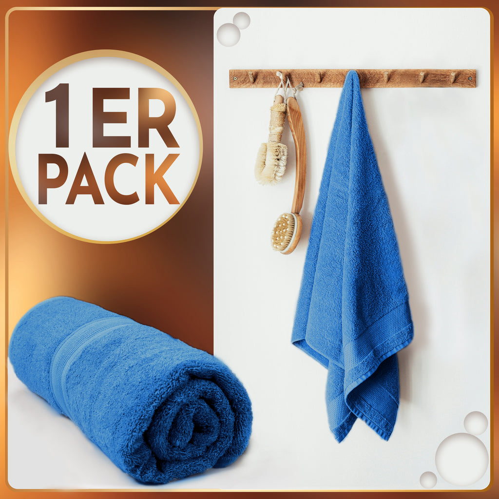 NatureMark 2er Pack SAUNATÜCHER Premium Qualität 80x200cm SAUNATUCH Sauna-Handtuch 100% Baumwolle Farbe: Schwarz