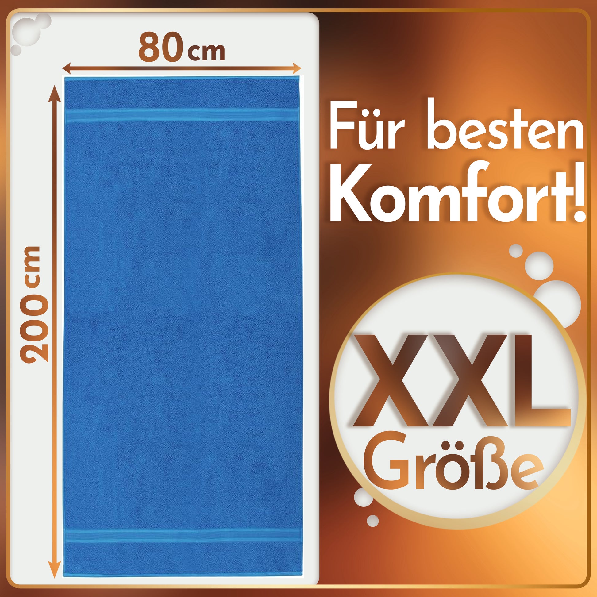 NatureMark 2er Pack SAUNATÜCHER Premium Qualität 80x200cm SAUNATUCH Sauna-Handtuch 100% Baumwolle Farbe: Schwarz