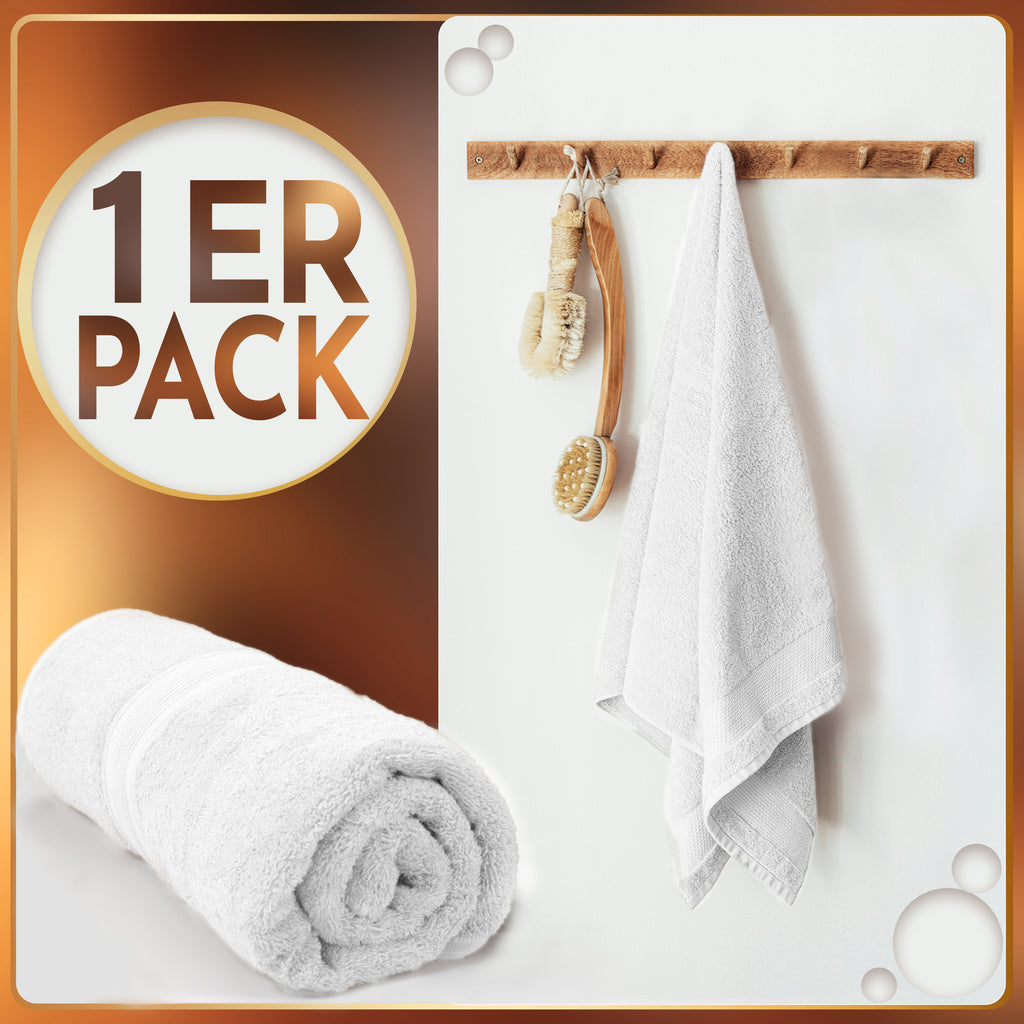 NatureMark 2er Pack SAUNATÜCHER Premium Qualität 80x200cm SAUNATUCH Sauna-Handtuch 100% Baumwolle Farbe: Schwarz