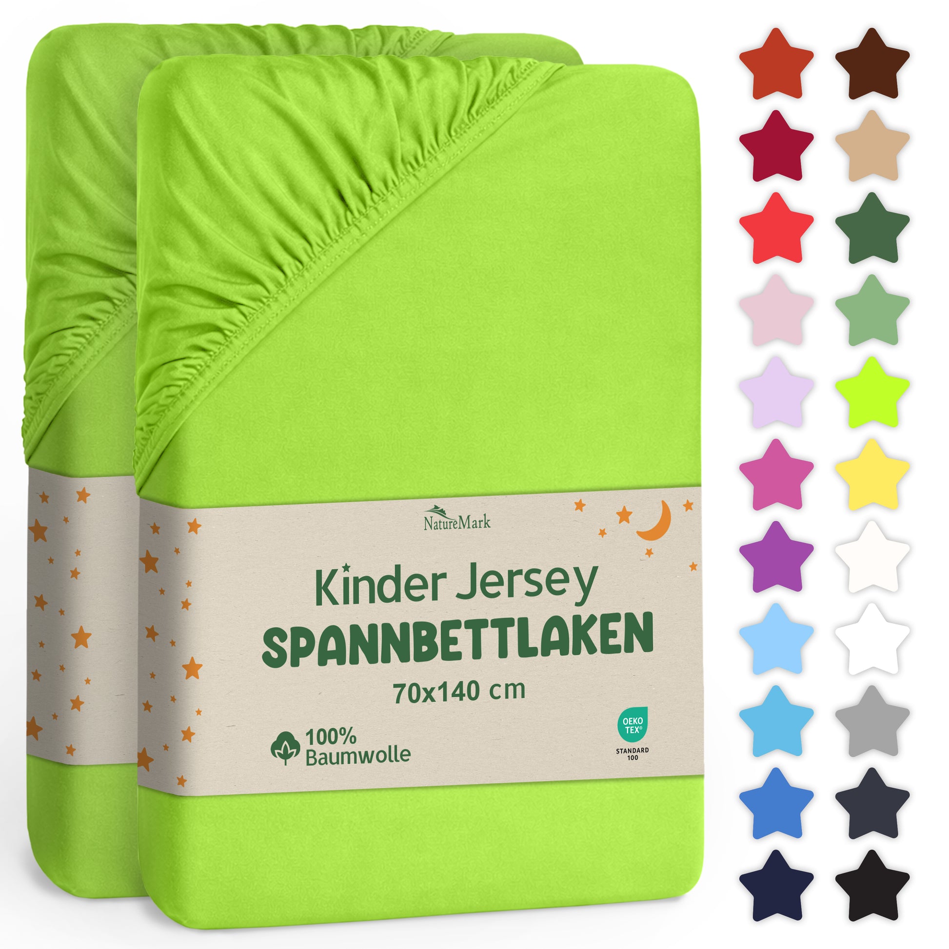 Jersey Spannbettlaken 70 X 140 + 20CM