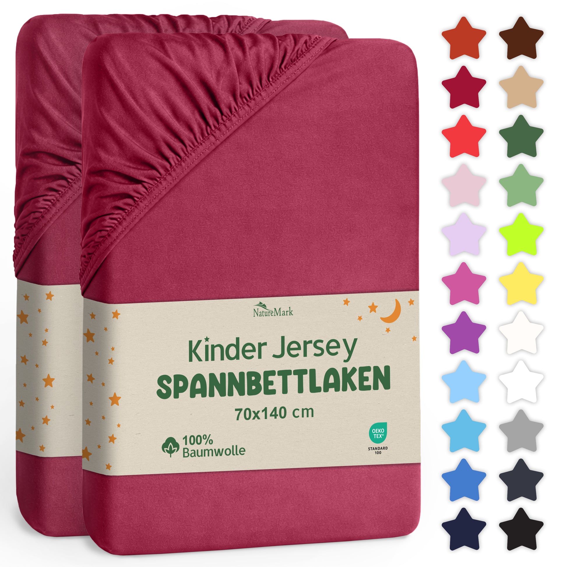 Jersey Spannbettlaken 70 X 140 + 20CM