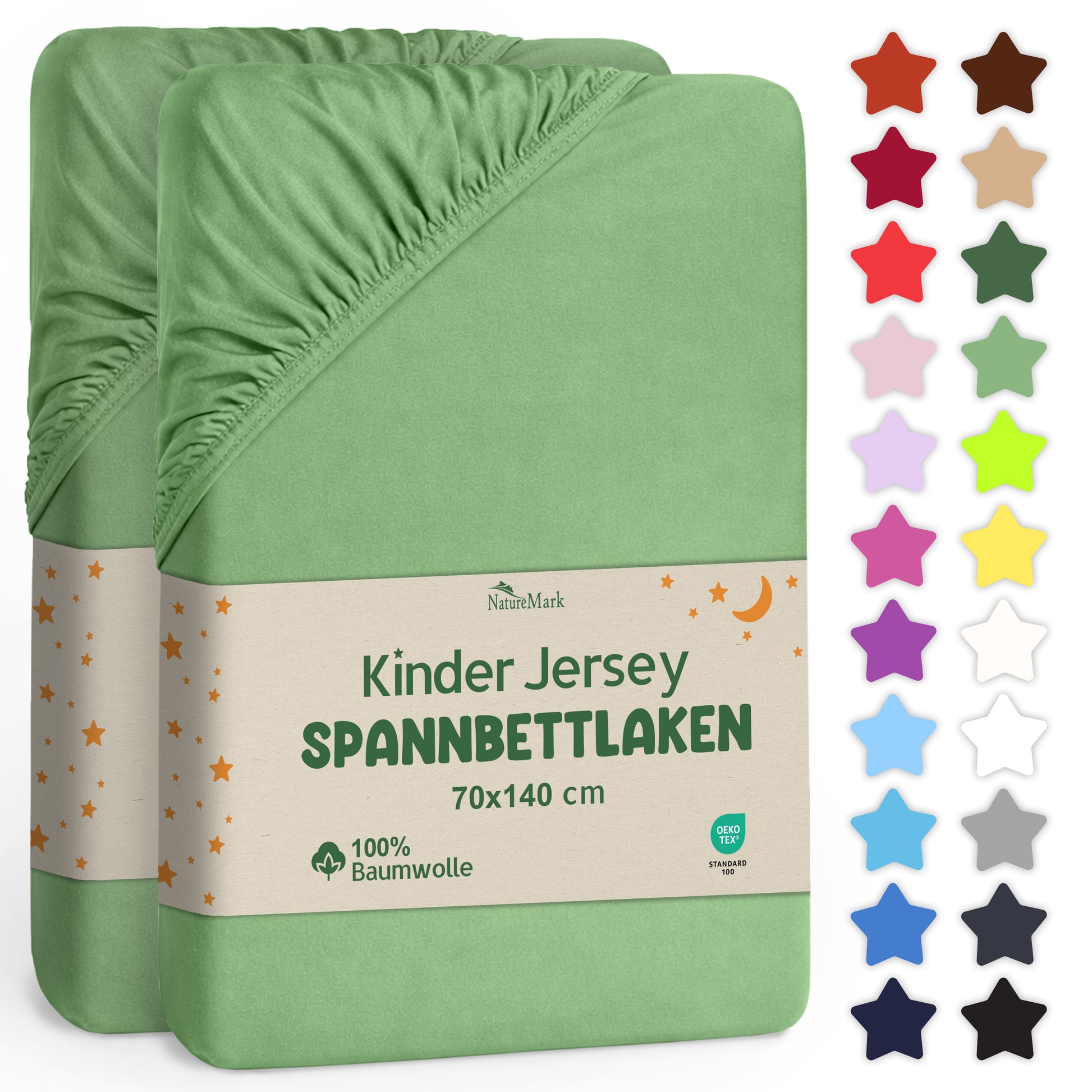 Jersey Spannbettlaken 70 X 140 + 20CM