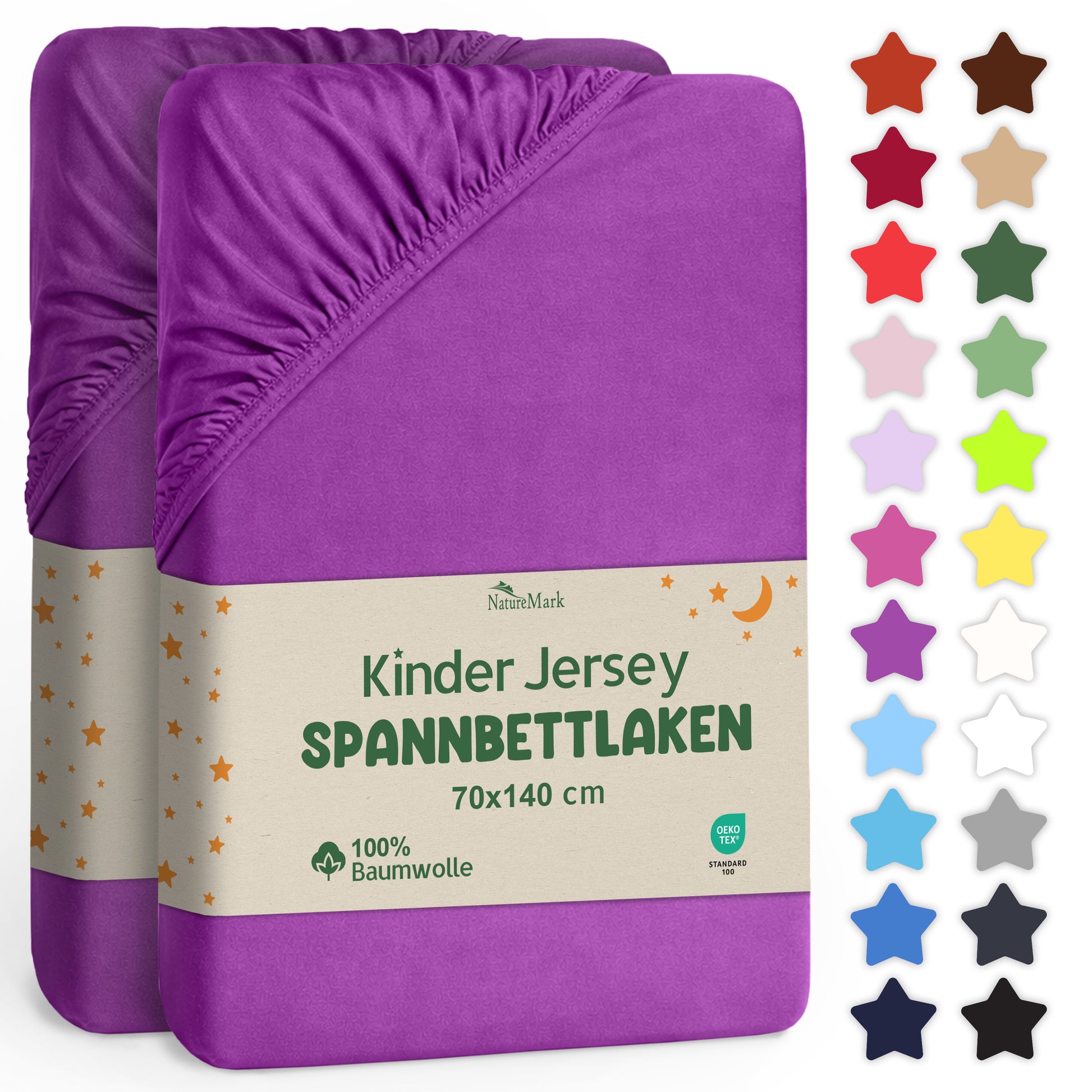 Jersey Spannbettlaken 70 X 140 + 20CM
