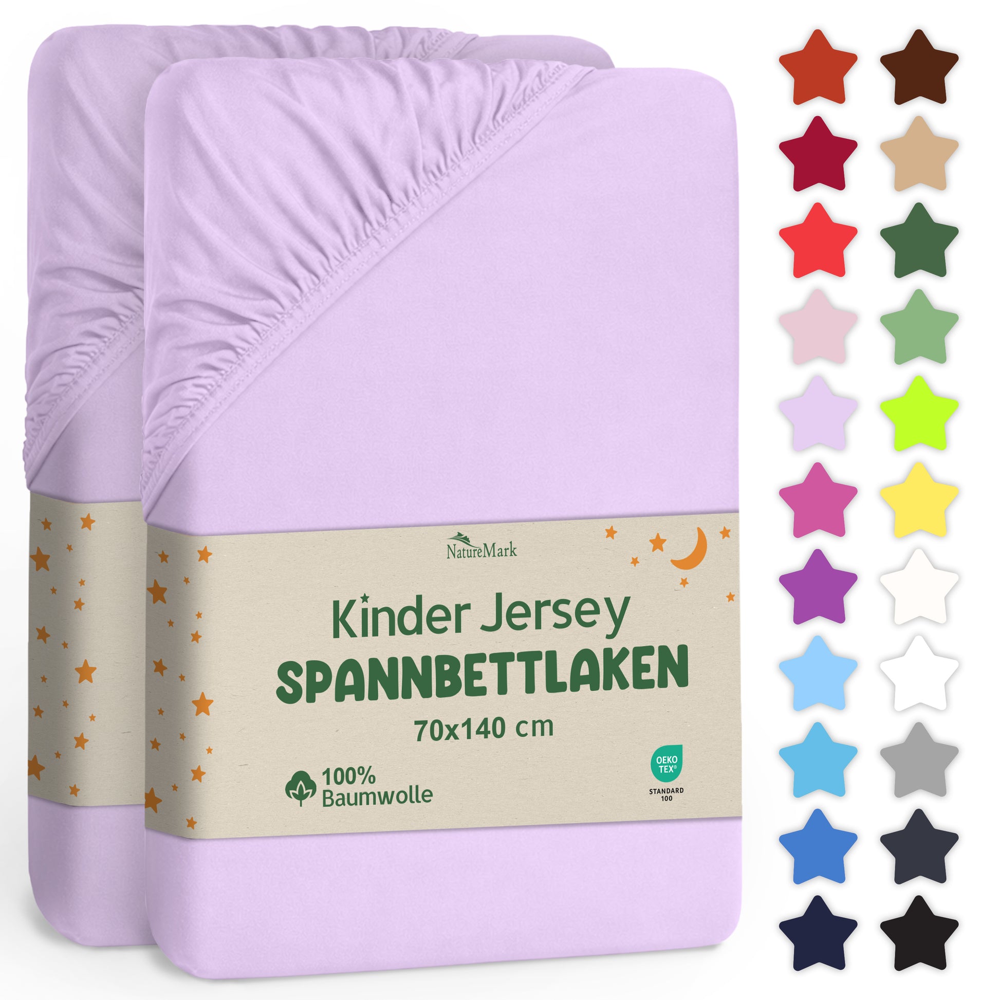 Jersey Spannbettlaken 70 X 140 + 20CM