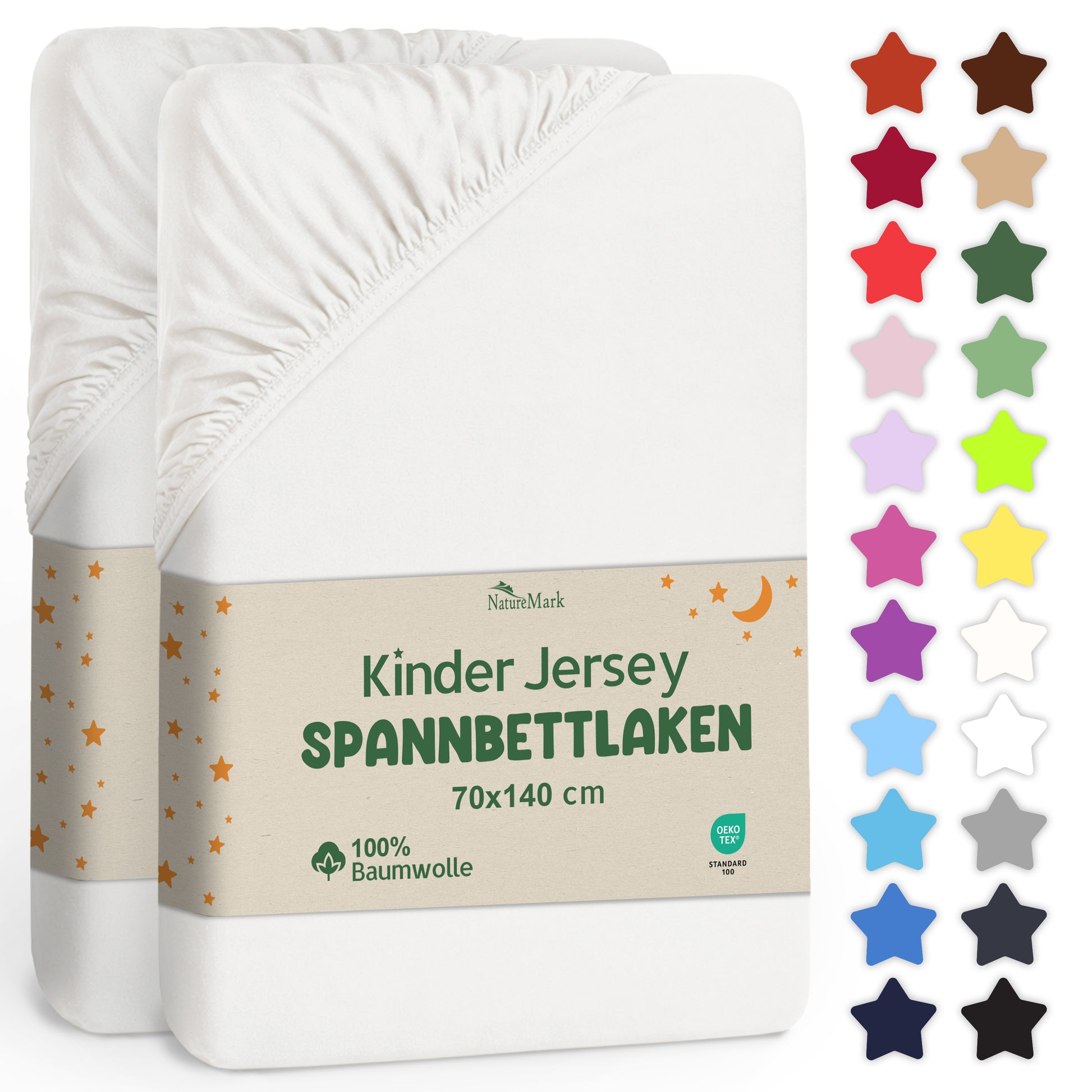 Jersey Spannbettlaken 70 X 140 + 20CM