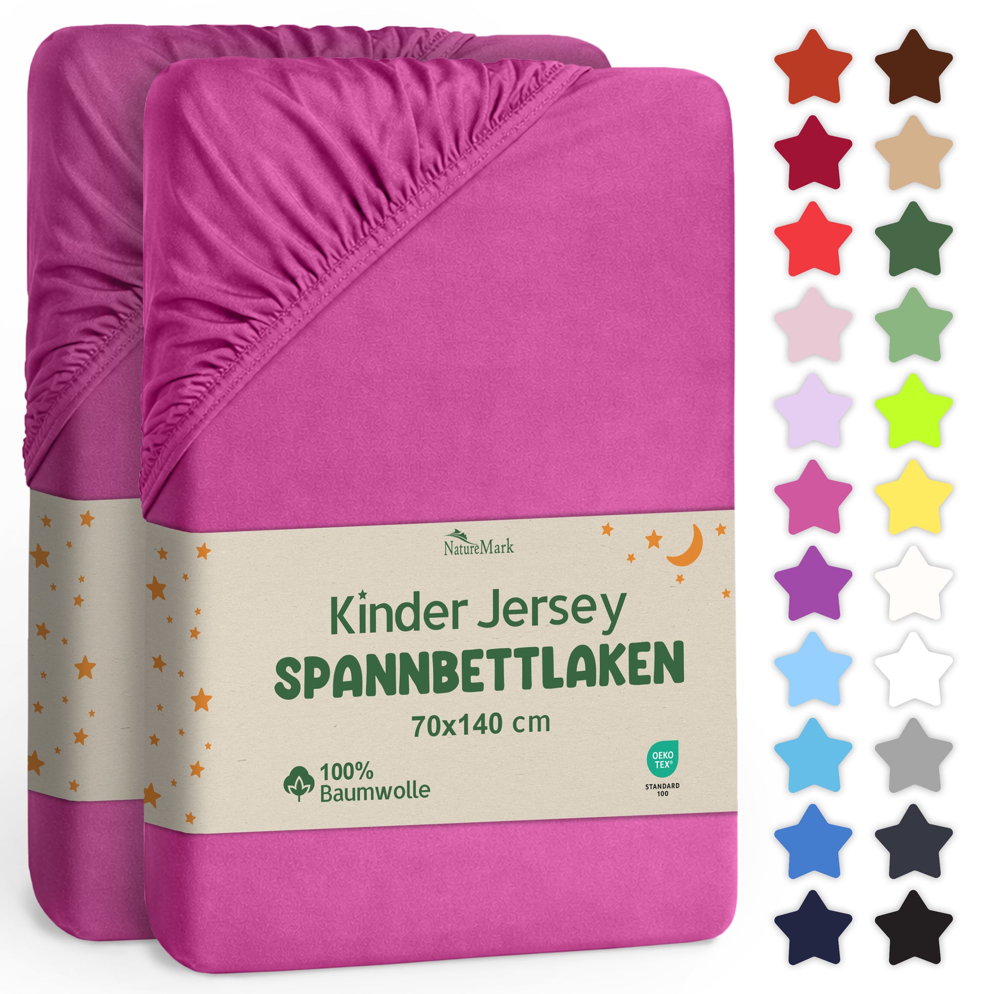 Jersey Spannbettlaken 70 X 140 + 20CM