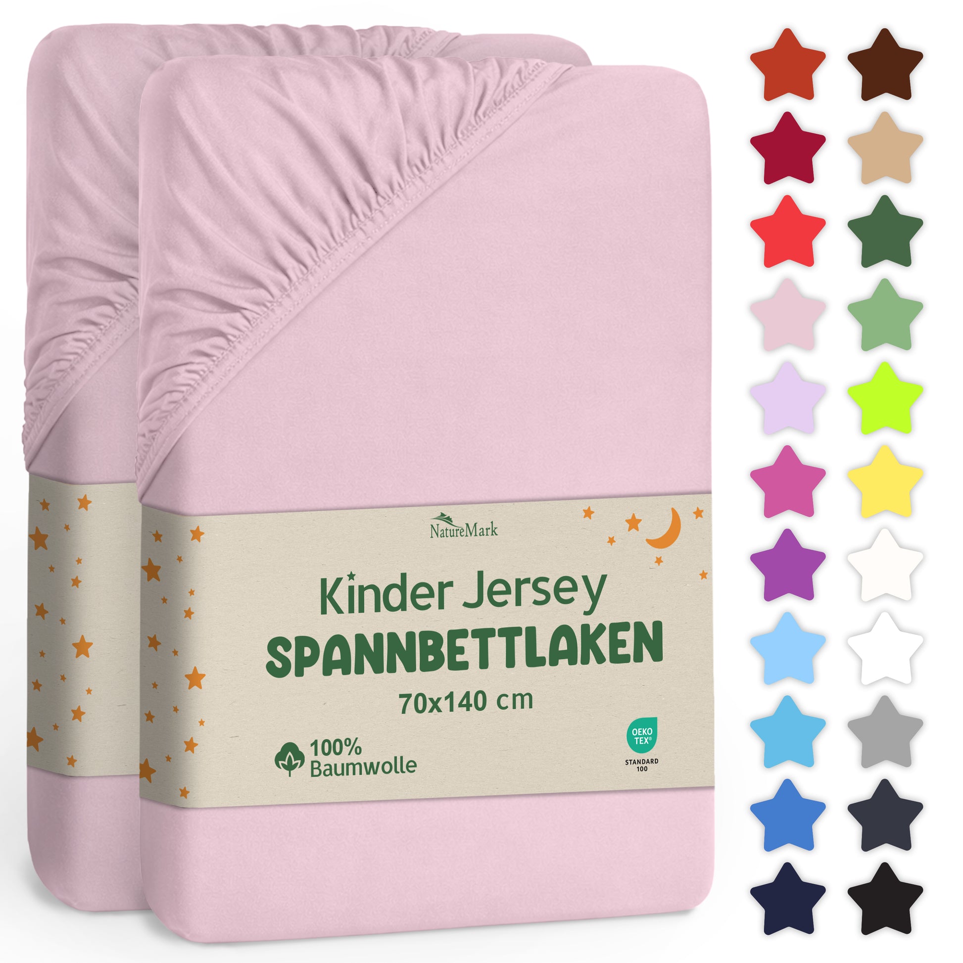 Jersey Spannbettlaken 70 X 140 + 20CM