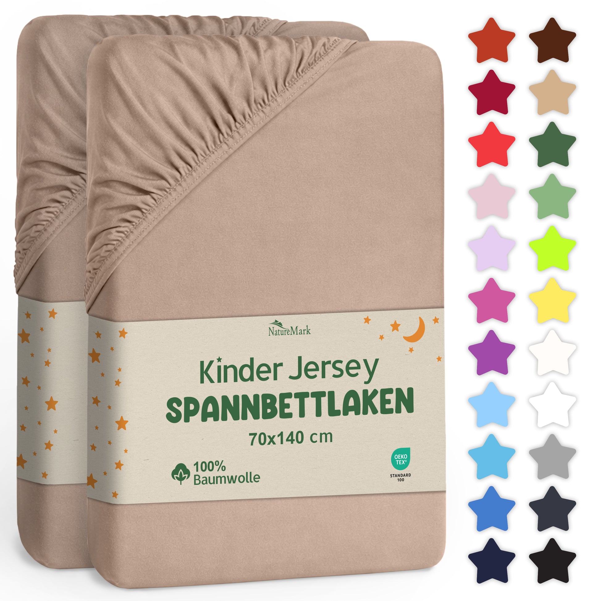 Jersey Spannbettlaken 70 X 140 + 20CM