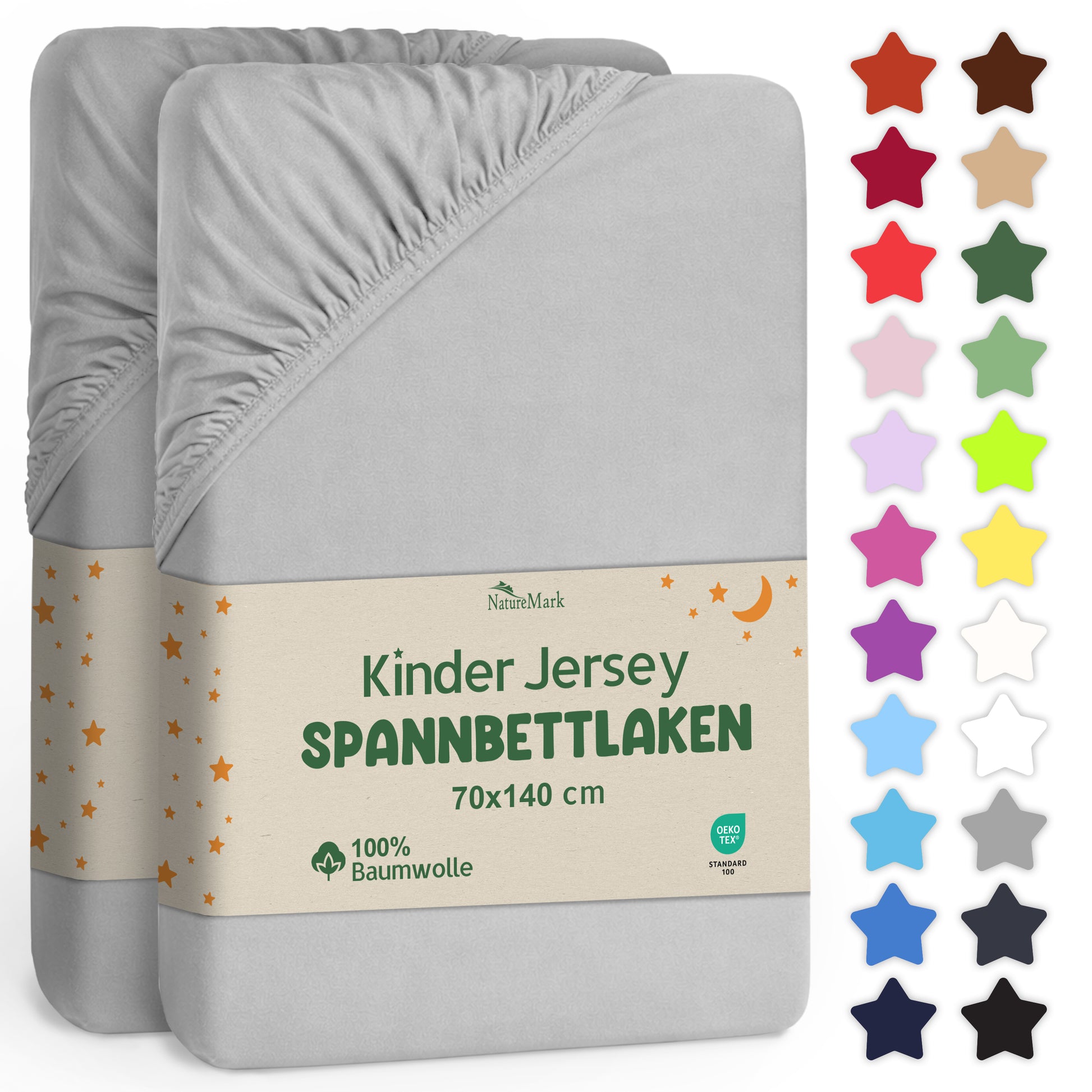 Jersey Spannbettlaken 70 X 140 + 20CM