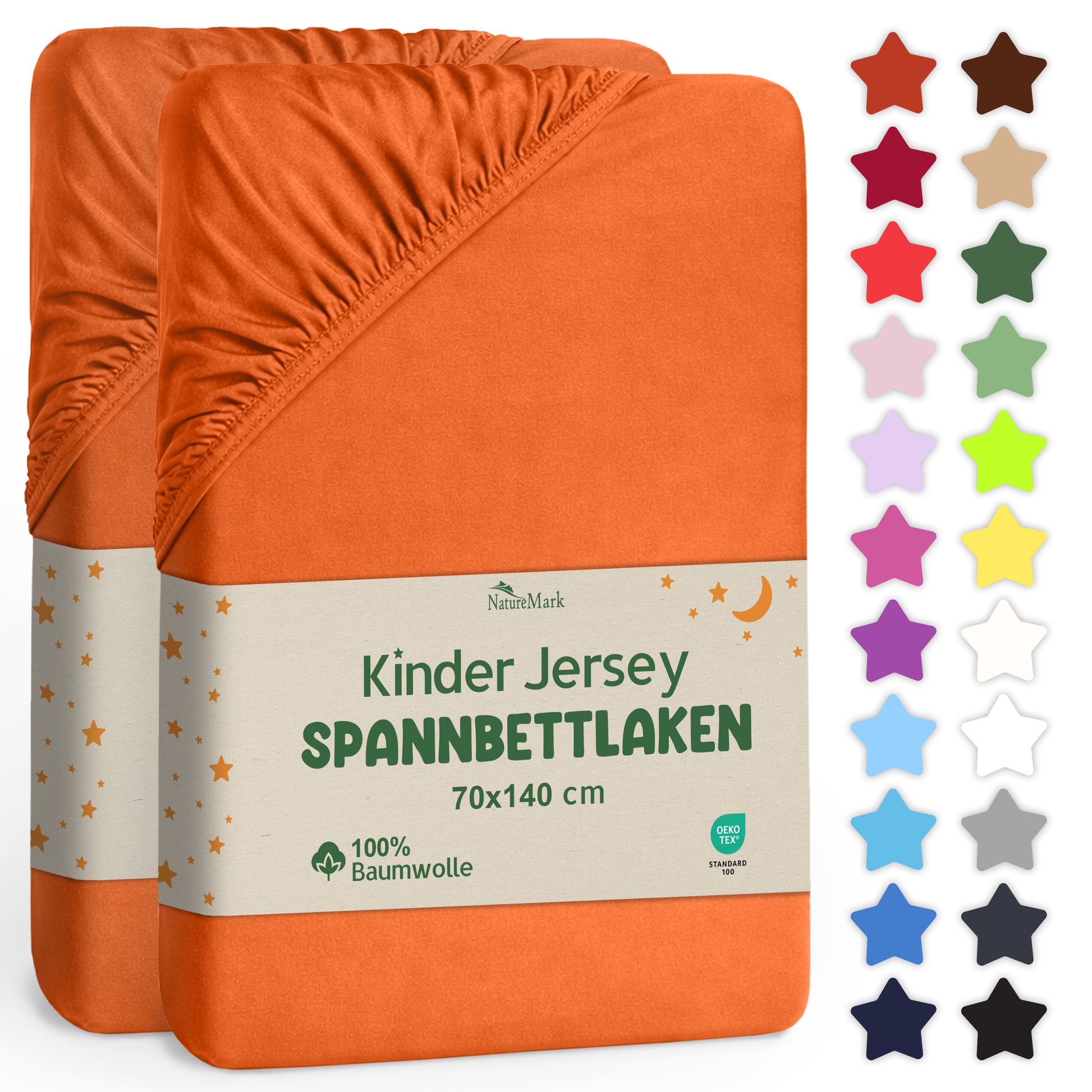 Jersey Spannbettlaken 70 X 140 + 20CM