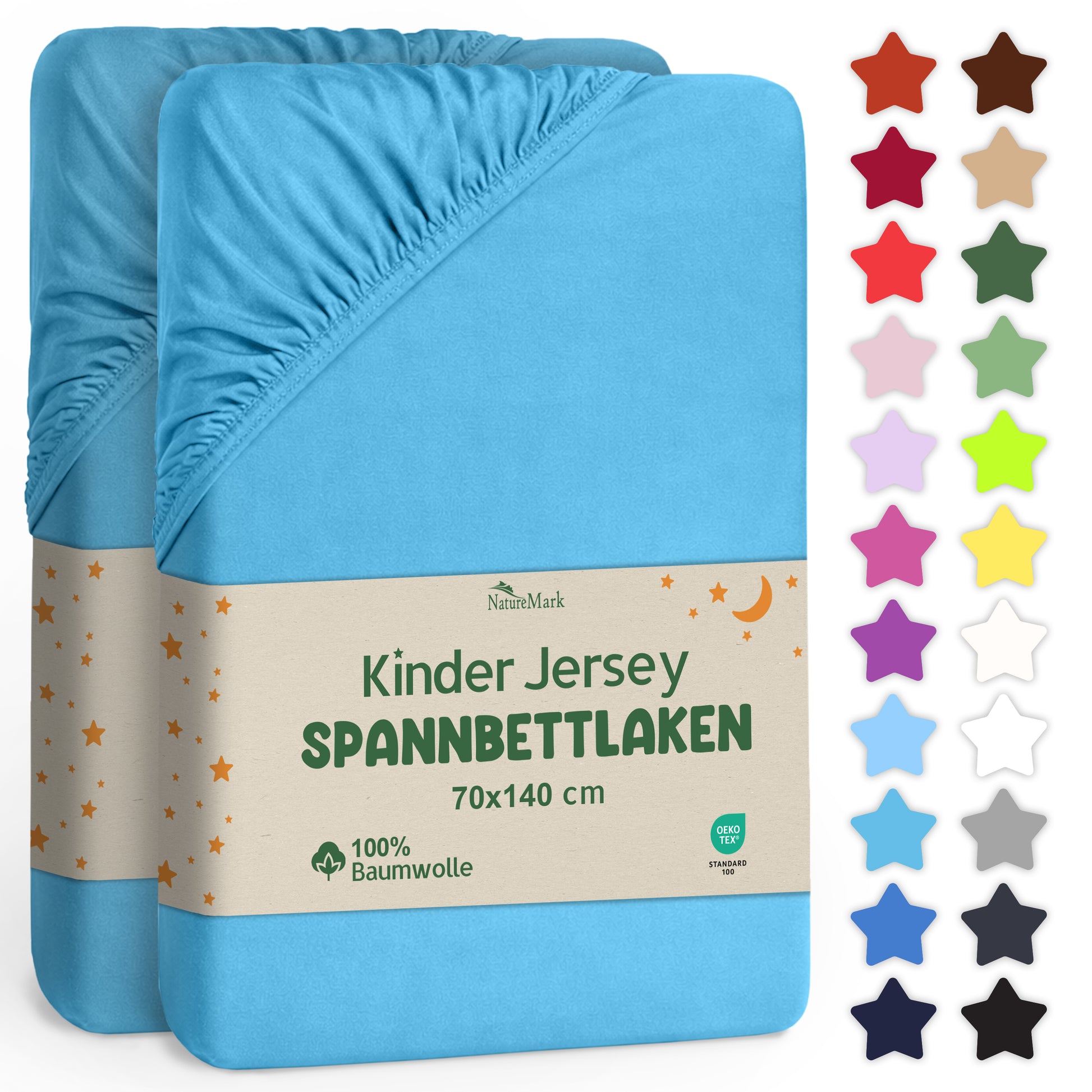 Jersey Spannbettlaken 70 X 140 + 20CM